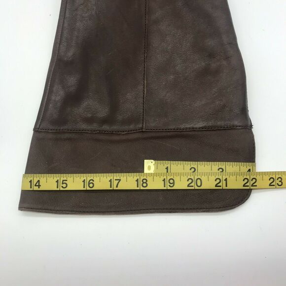 Franco Sarto Womens Daya Riding Boots Brown Leather Pointed Toe Zip 7M WC - Picture 9 of 10